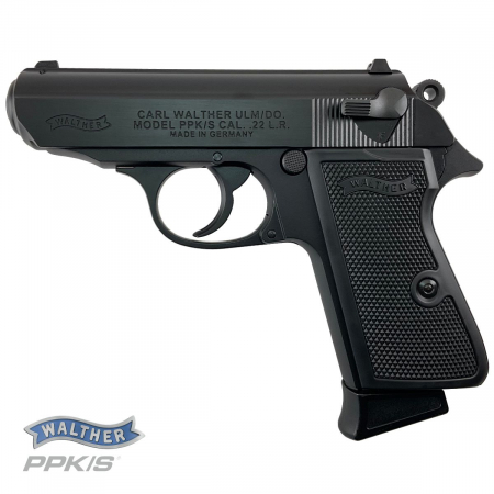 WALTHER PPK/S .22 LR, PISTOLE SAMONABÍJECÍ, ČERNÁ