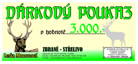 Dárkový poukaz 3000 Kč