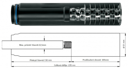 Tlumič výstřelu SOB 2S 7.62mm Recknagel