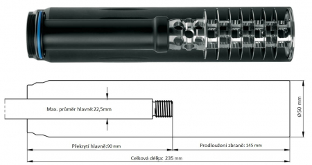 Tlumič výstřelu SOB 1 6,5 mm Recknagel